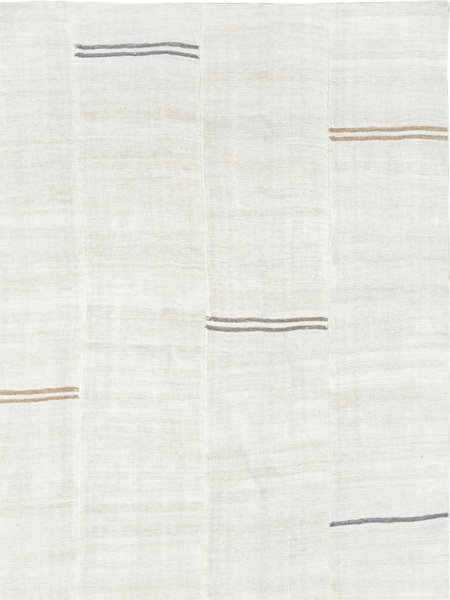 Vintage Turkish Flatweave Kilim Large Carpet, No.33654 - Galerie Shabab