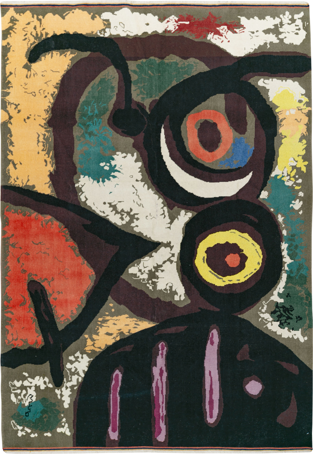 Modern Turkish Art Deco Accent Rug, No.33660 - Galerie Shabab
