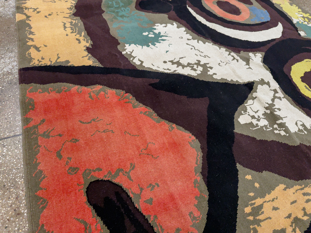 Modern Turkish Art Deco Accent Rug, No.33660 - Galerie Shabab