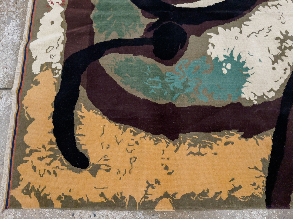 Modern Turkish Art Deco Accent Rug, No.33660 - Galerie Shabab