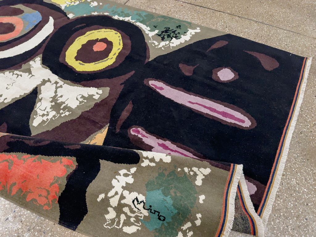 Modern Turkish Art Deco Accent Rug, No.33660 - Galerie Shabab