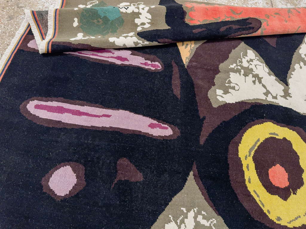 Modern Turkish Art Deco Accent Rug, No.33660 - Galerie Shabab