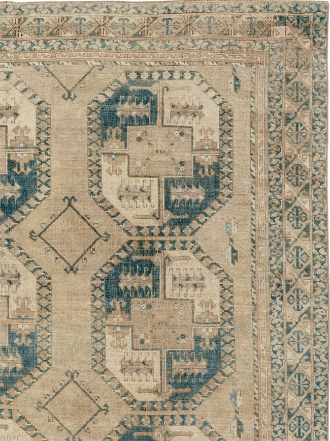 Vintage Central Asian Turkoman Room Size Carpet, No.33666 - Galerie Shabab
