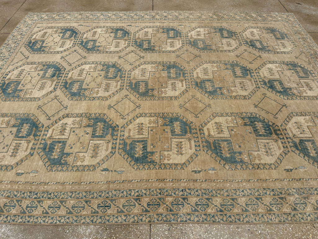 Vintage Central Asian Turkoman Room Size Carpet, No.33666 - Galerie Shabab