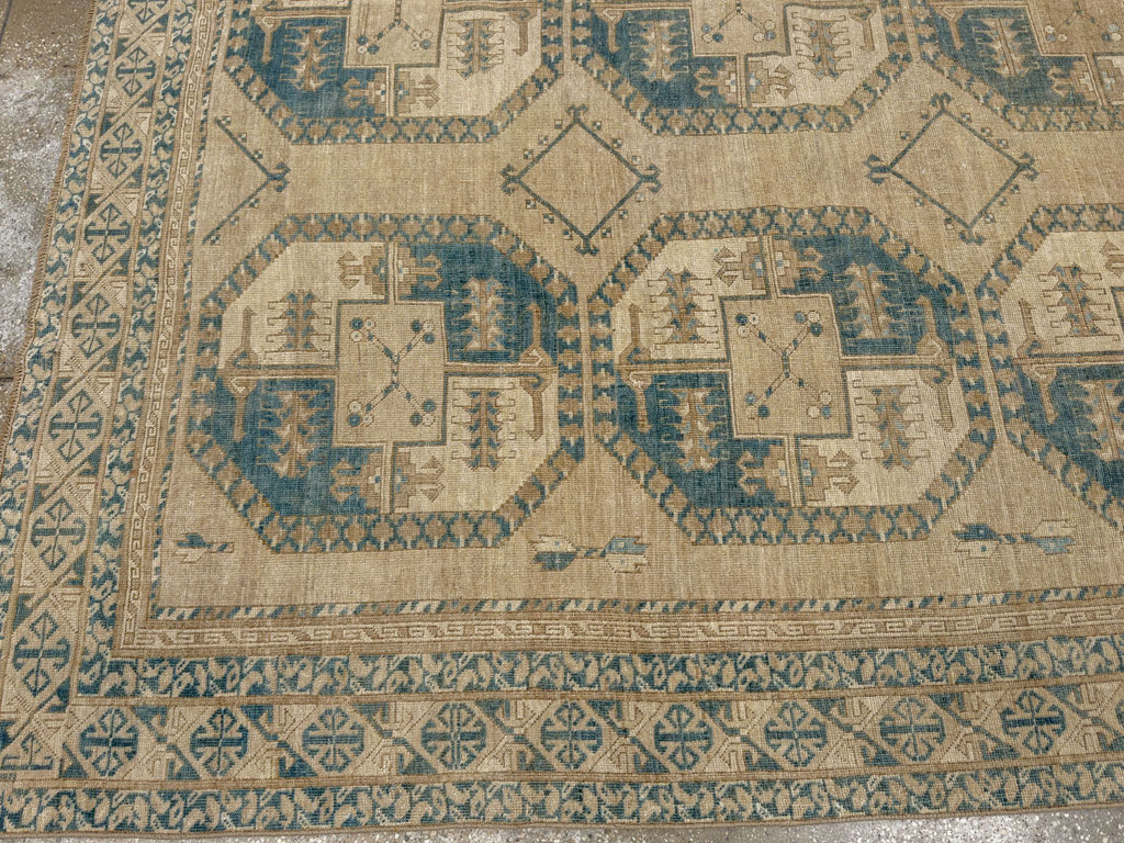 Vintage Central Asian Turkoman Room Size Carpet, No.33666 - Galerie Shabab