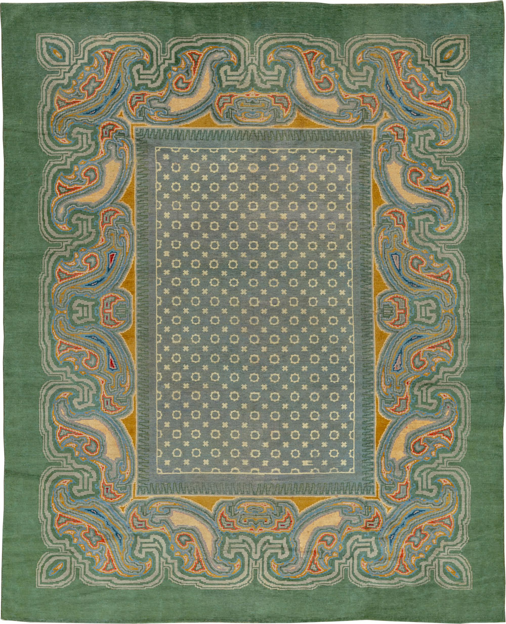 Antique Irish Donegal Room Size Carpet, No.33680 - Galerie Shabab