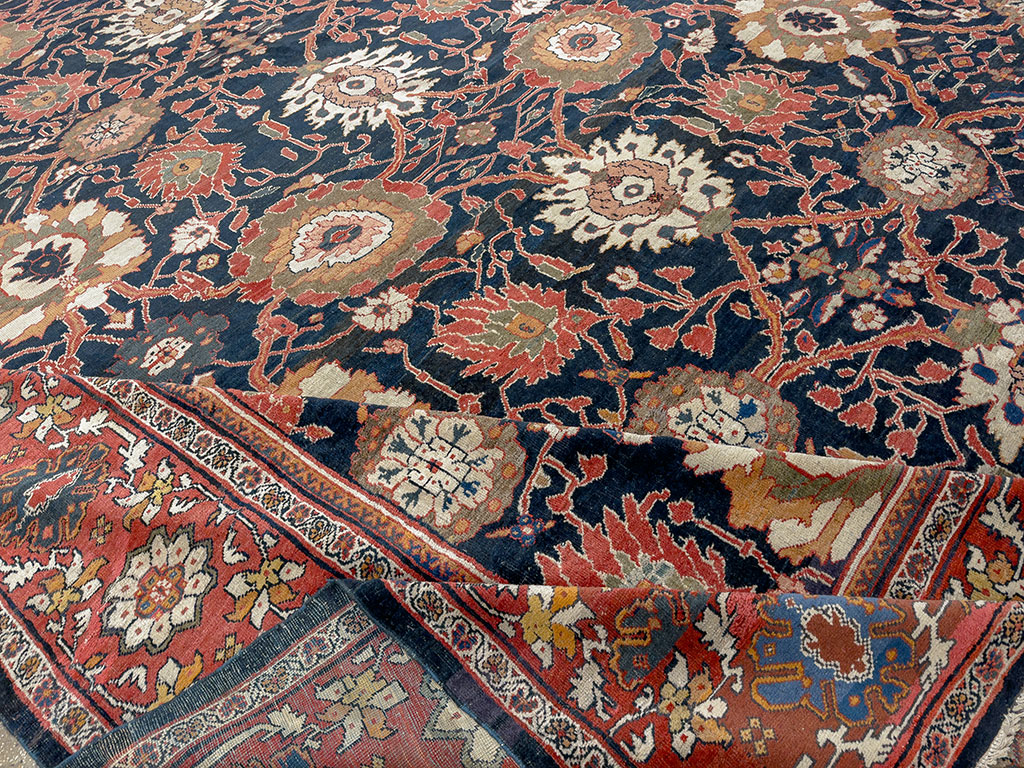 Antique Persian Mahal Oversize Carpet, No.33689 - Galerie Shabab