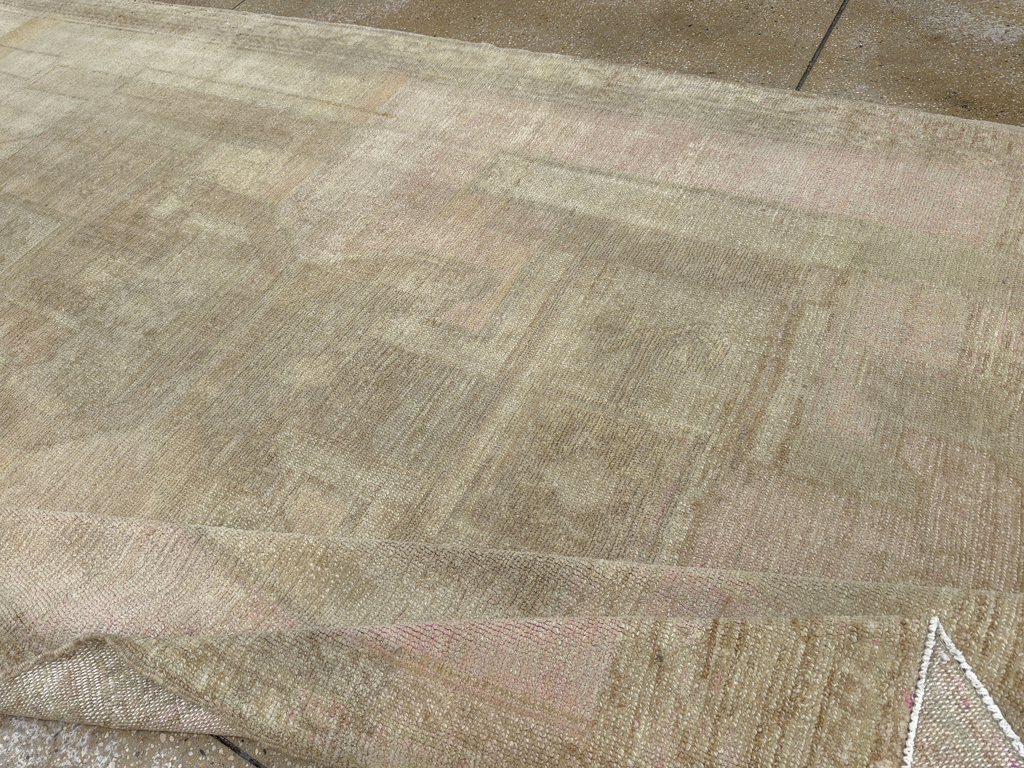 Vintage Turkish Anatolian Wide Gallery Runner, No.33706 - Galerie Shabab