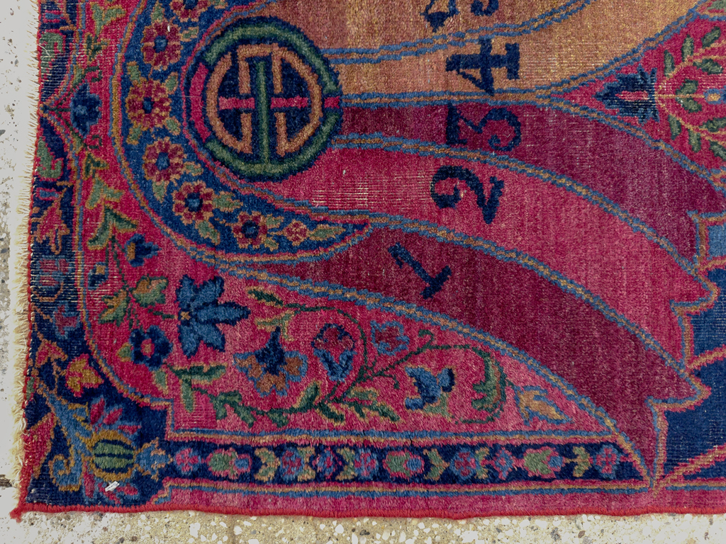 Antique Persian Yazd Sampler Rug, No.33713 - Galerie Shabab