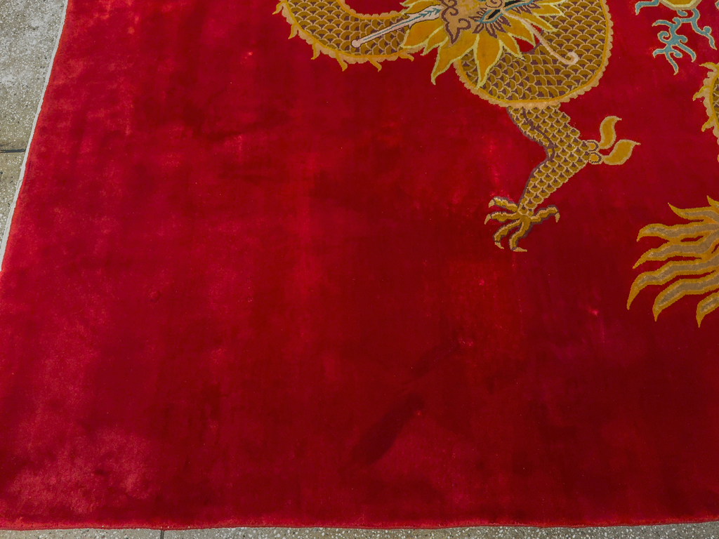 Vintage Chinese Art Deco Room Size Carpet, No.33714 - Galerie Shabab