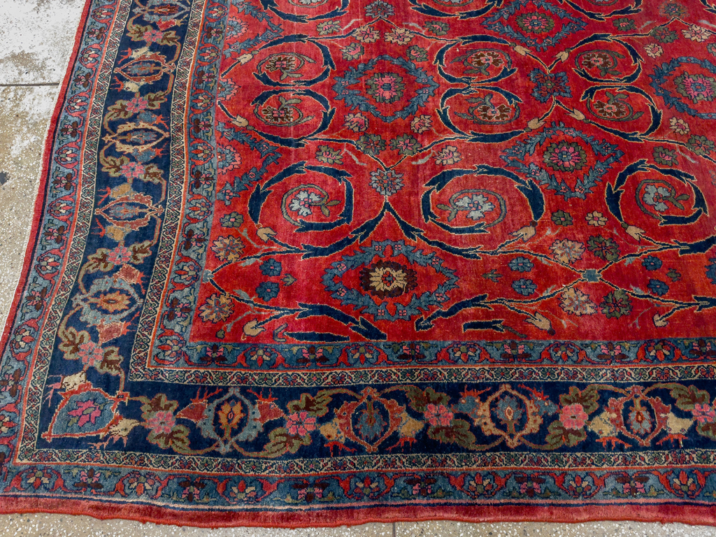 Antique Persian Bidjar Room Size Carpet, No.33716 - Galerie Shabab