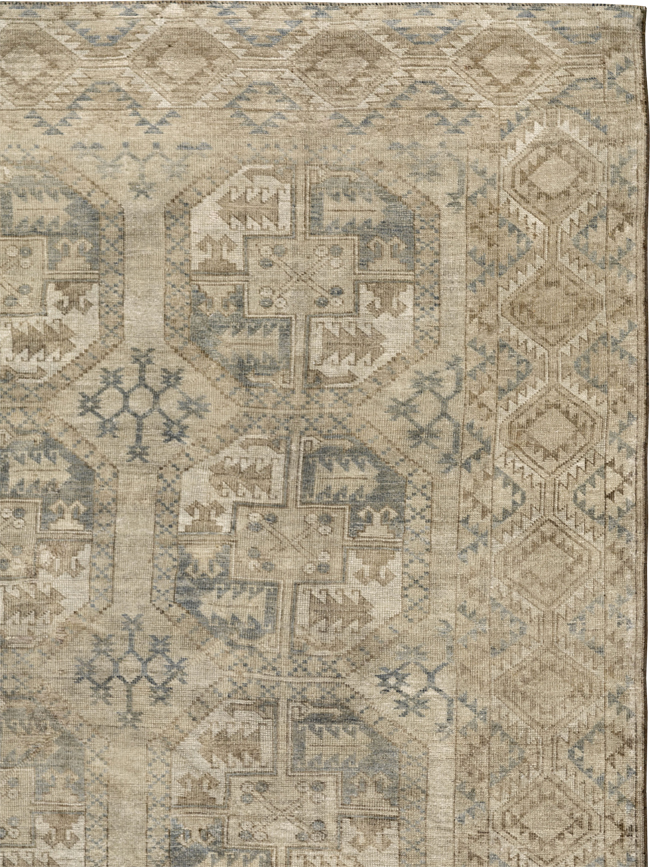 Vintage Central Asian Turkoman Room Size Carpet, No.33724 - Galerie Shabab