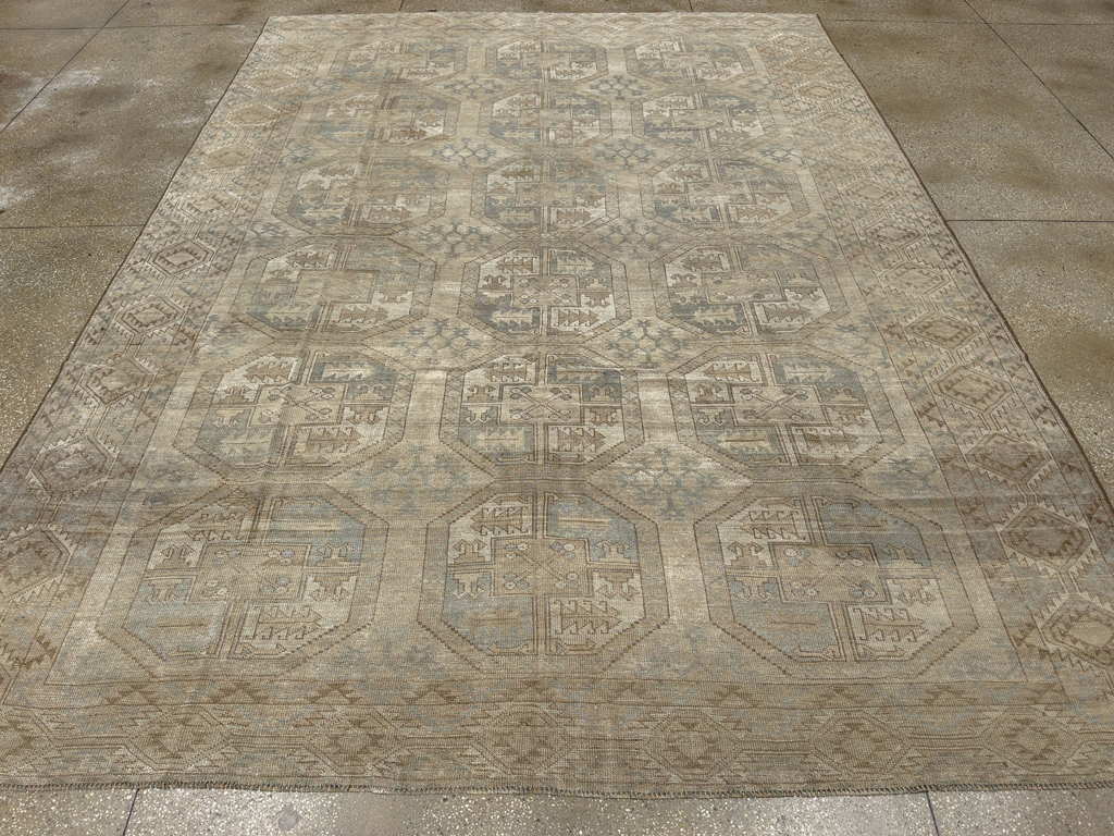 Vintage Central Asian Turkoman Room Size Carpet, No.33724 - Galerie Shabab