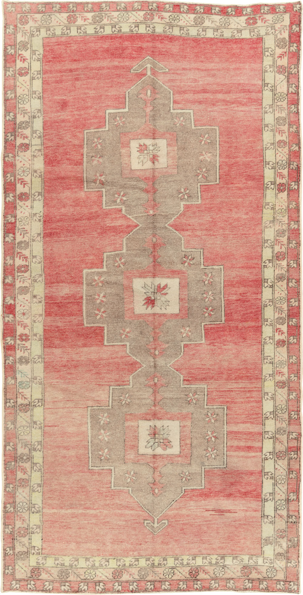 Vintage Turkish Anatolian Wide Gallery Runner, No.33730 - Galerie Shabab