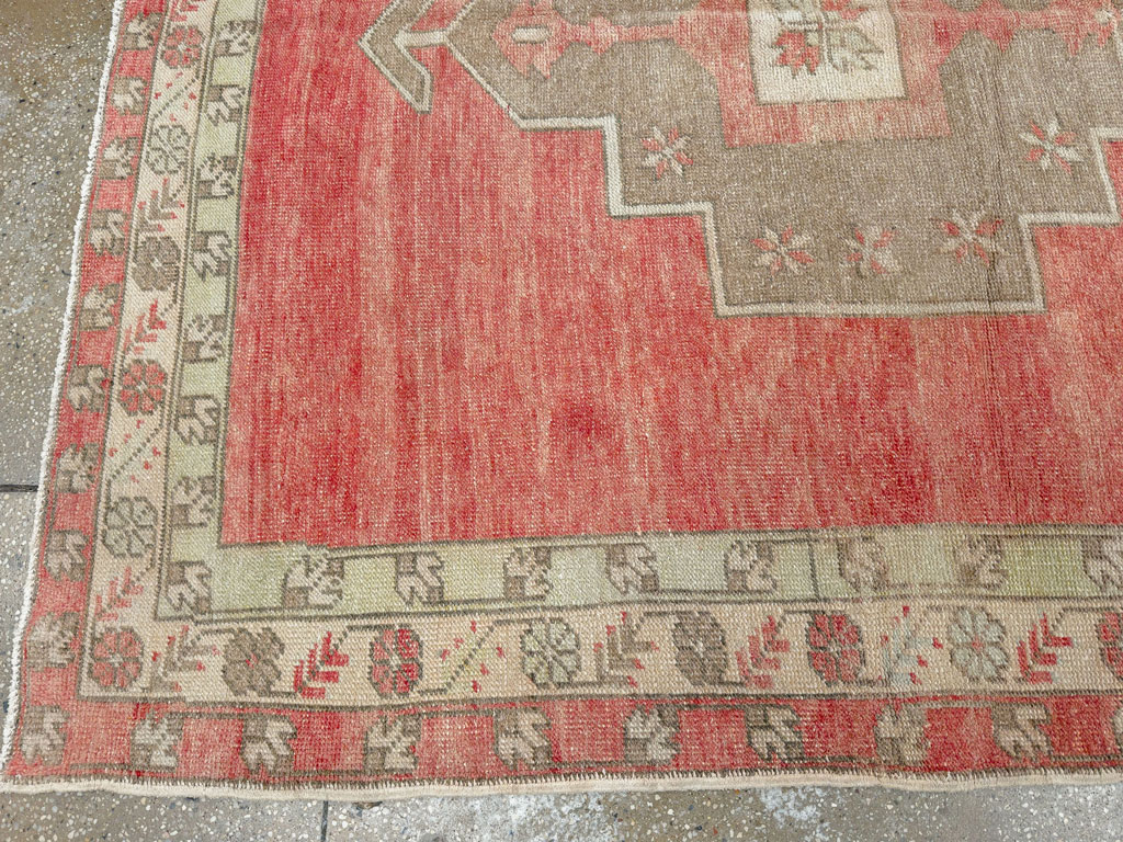 Vintage Turkish Anatolian Wide Gallery Runner, No.33730 - Galerie Shabab