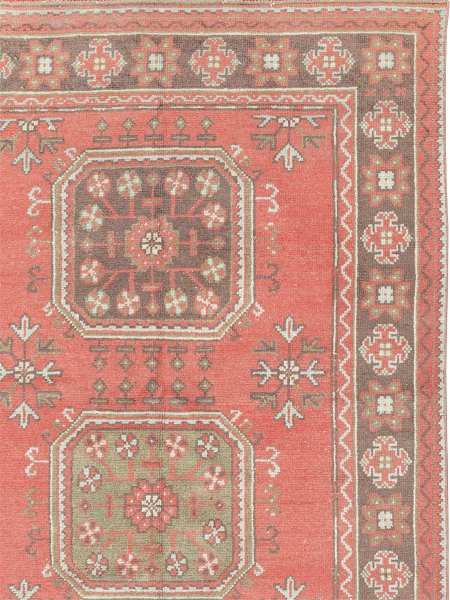 Vintage Turkish Anatolian Wide Gallery Runner, No.33735 - Galerie Shabab