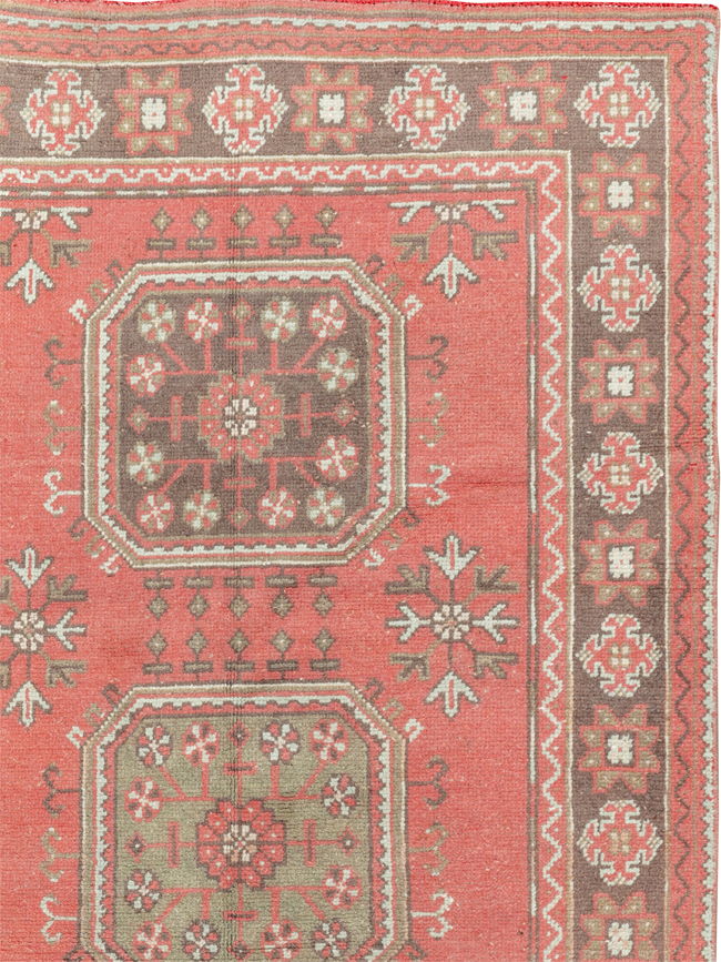 Vintage Turkish Anatolian Wide Gallery Runner, No.33735 - Galerie Shabab