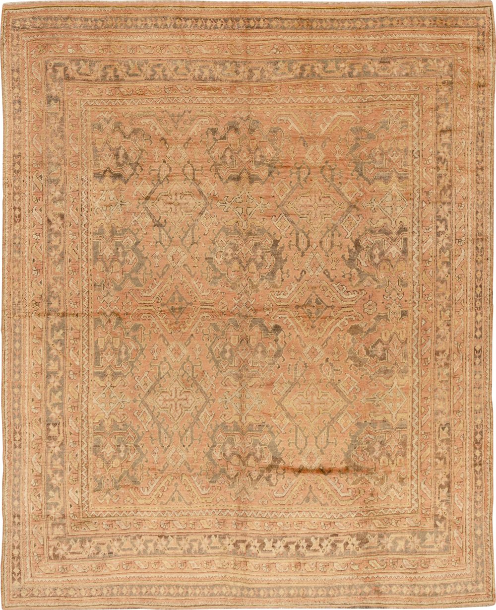 Antique Turkish Oushak Room Size Carpet, No.33736 - Galerie Shabab