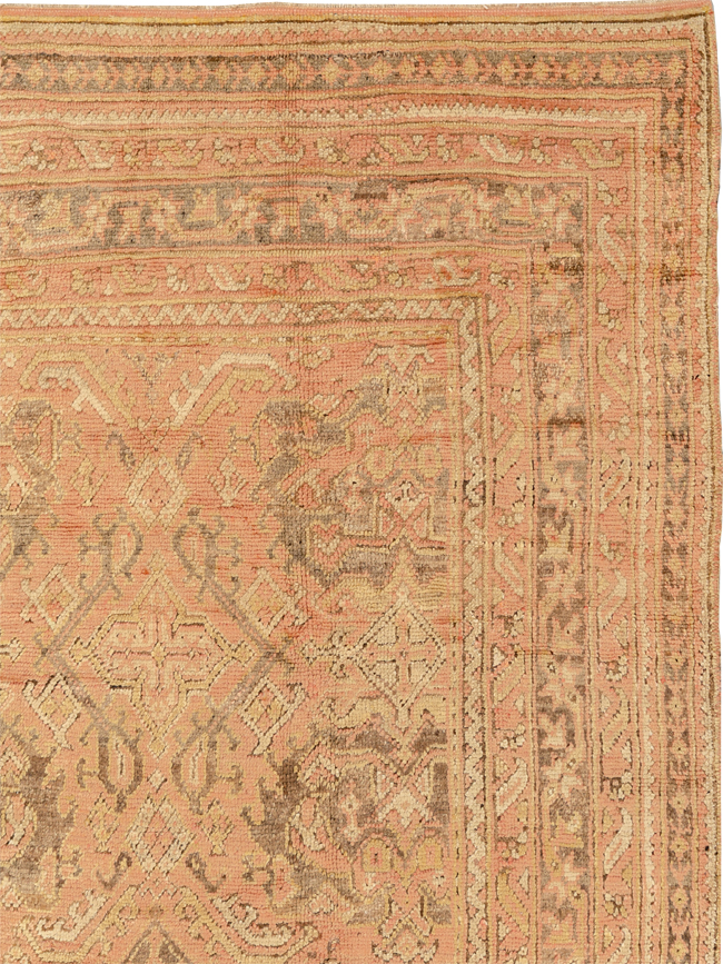 Antique Turkish Oushak Room Size Carpet, No.33736 - Galerie Shabab