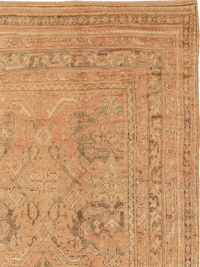 Antique Turkish Oushak Room Size Carpet, No.33736 - Galerie Shabab