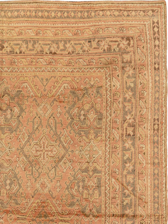 Antique Turkish Oushak Room Size Carpet, No.33736 - Galerie Shabab