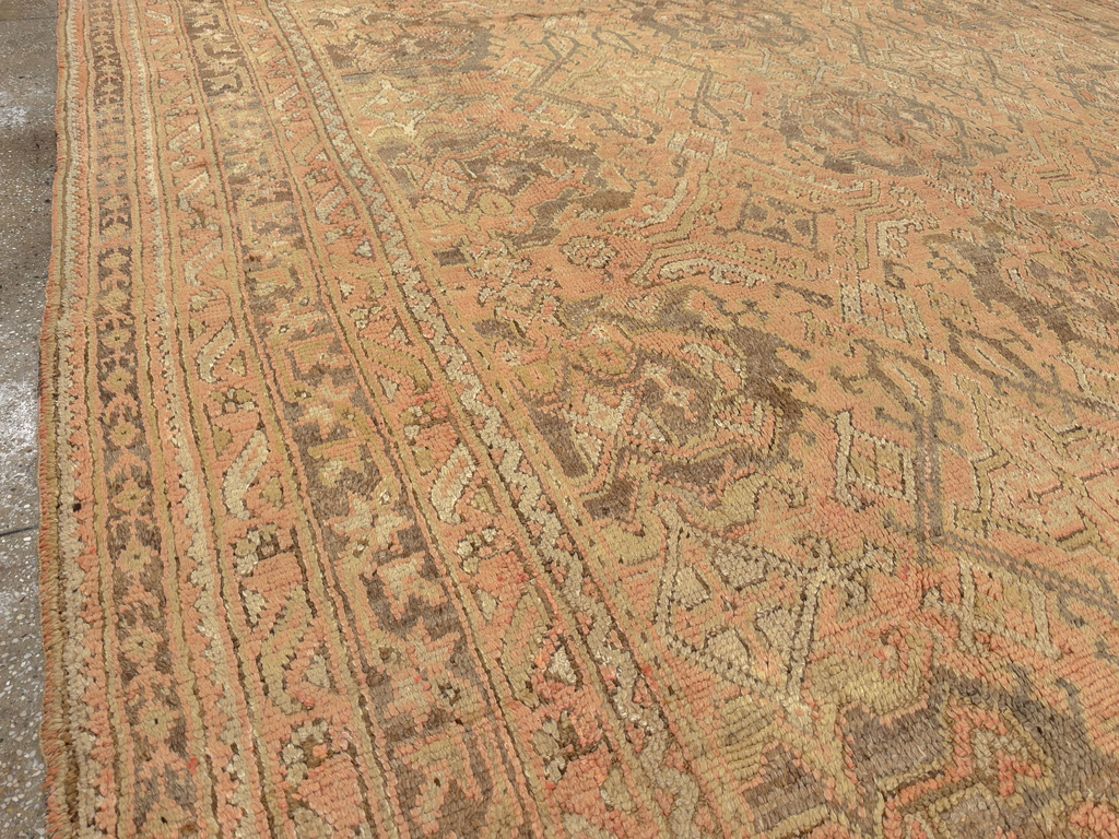 Antique Turkish Oushak Room Size Carpet, No.33736 - Galerie Shabab