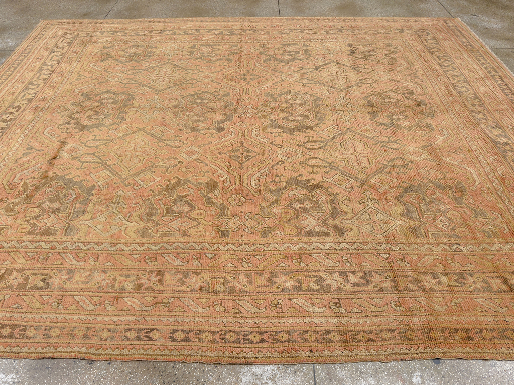 Antique Turkish Oushak Room Size Carpet, No.33736 - Galerie Shabab
