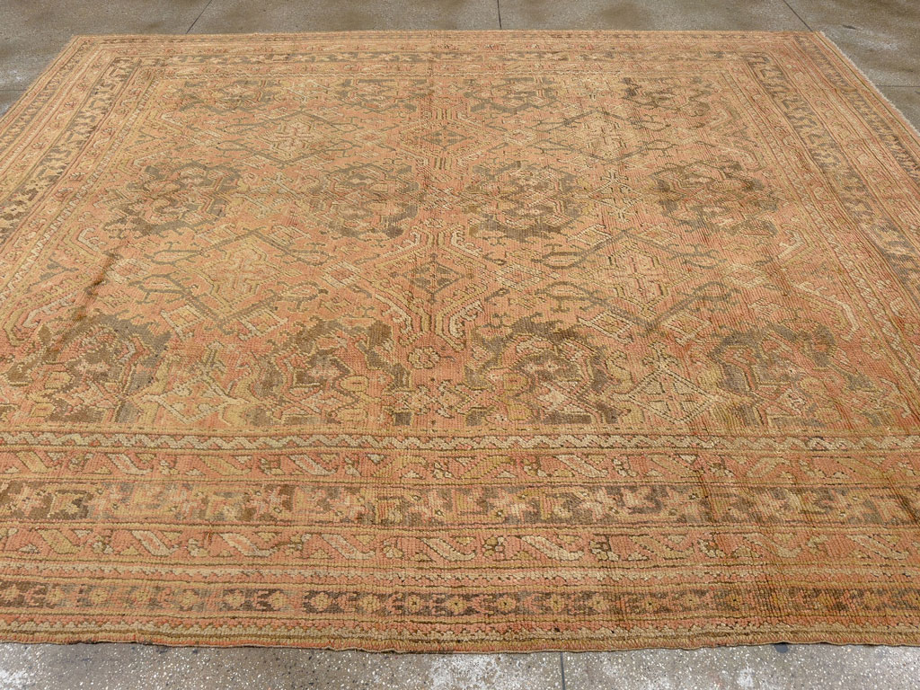 Antique Turkish Oushak Room Size Carpet, No.33736 - Galerie Shabab