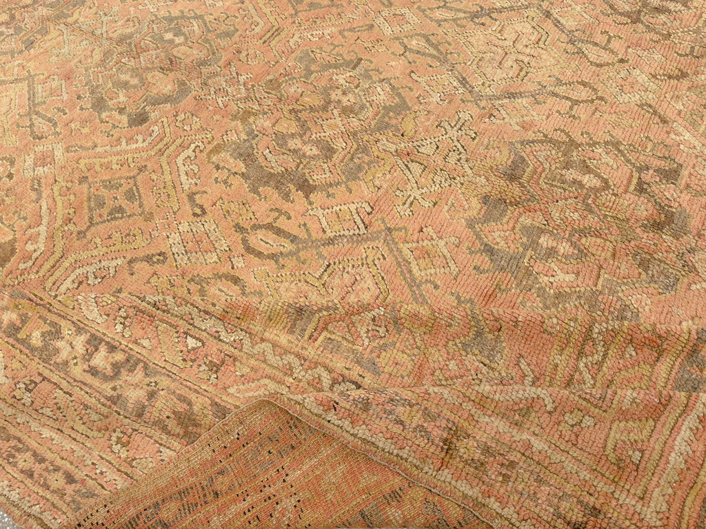 Antique Turkish Oushak Room Size Carpet, No.33736 - Galerie Shabab