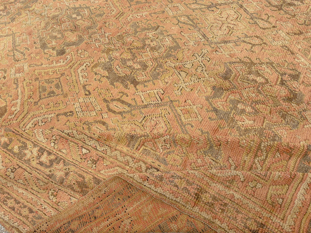 Antique Turkish Oushak Room Size Carpet, No.33736 - Galerie Shabab