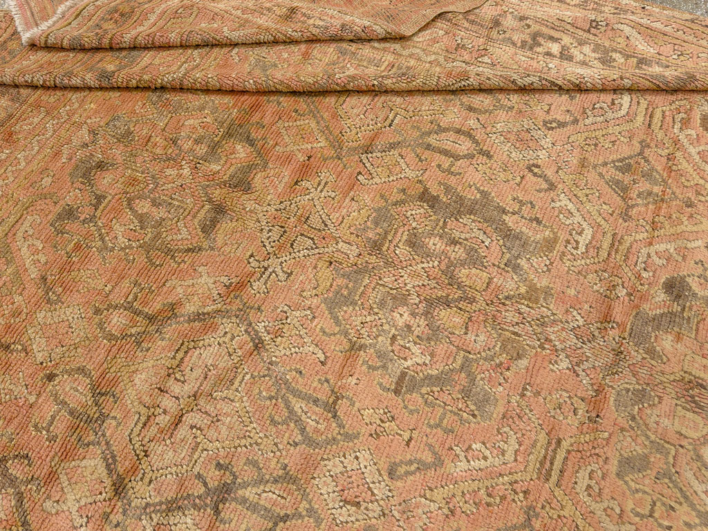 Antique Turkish Oushak Room Size Carpet, No.33736 - Galerie Shabab