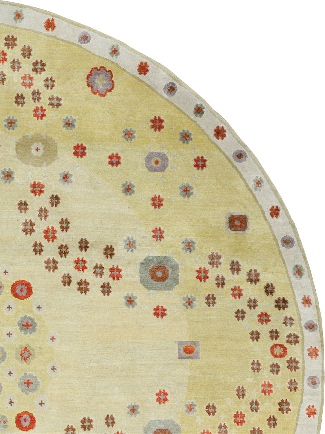 Modern Tibetan Round Rug, No.33743 - Galerie Shabab