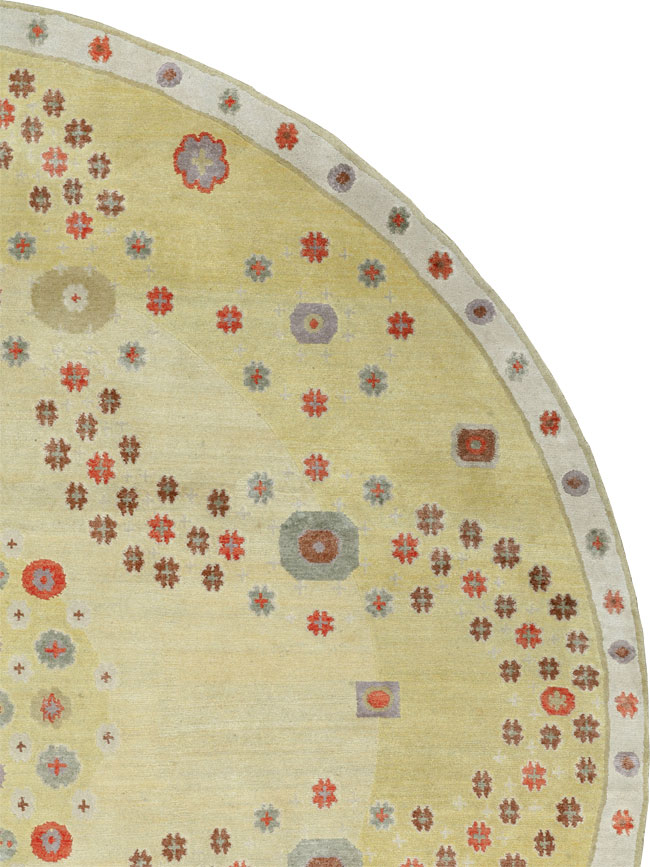 Modern Tibetan Round Rug, No.33743 - Galerie Shabab