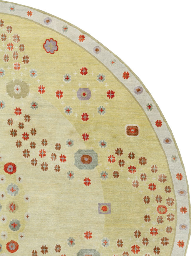 Modern Tibetan Round Rug, No.33743 - Galerie Shabab
