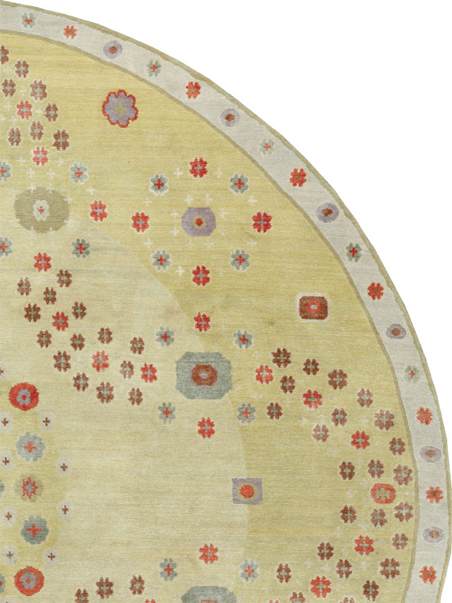 Modern Tibetan Round Rug, No.33743 - Galerie Shabab