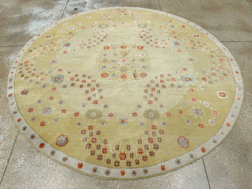 Modern Tibetan Round Rug, No.33743 - Galerie Shabab