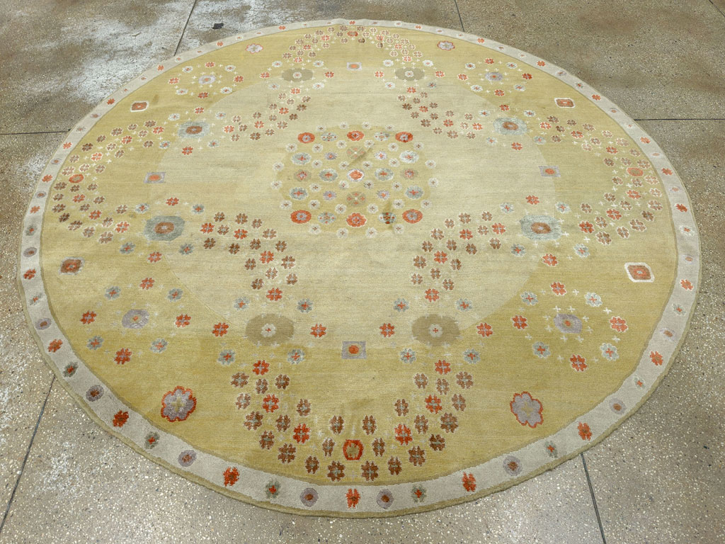 Modern Tibetan Round Rug, No.33743 - Galerie Shabab