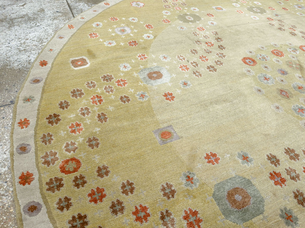 Modern Tibetan Round Rug, No.33743 - Galerie Shabab