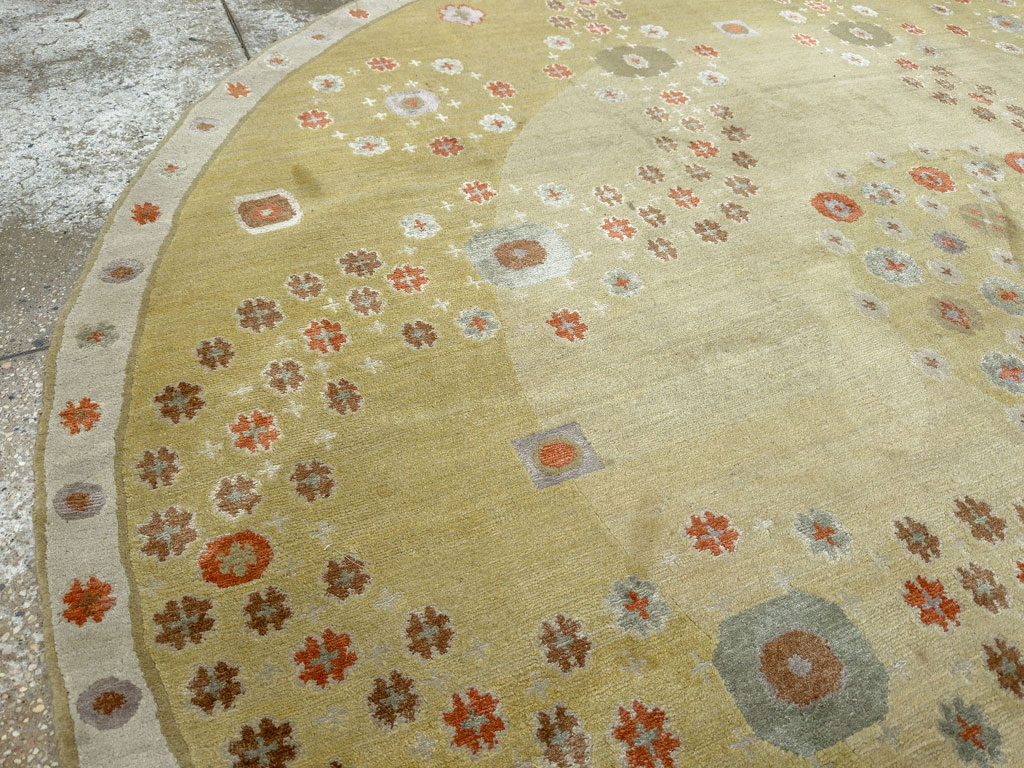 Modern Tibetan Round Rug, No.33743 - Galerie Shabab