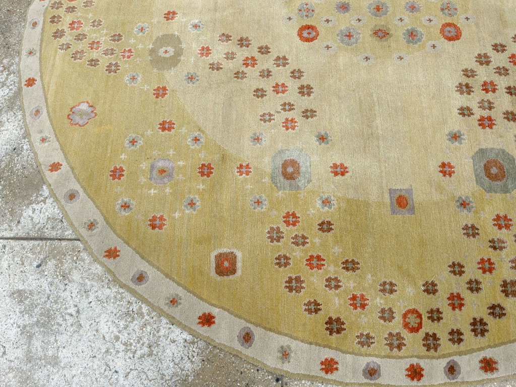Modern Tibetan Round Rug, No.33743 - Galerie Shabab