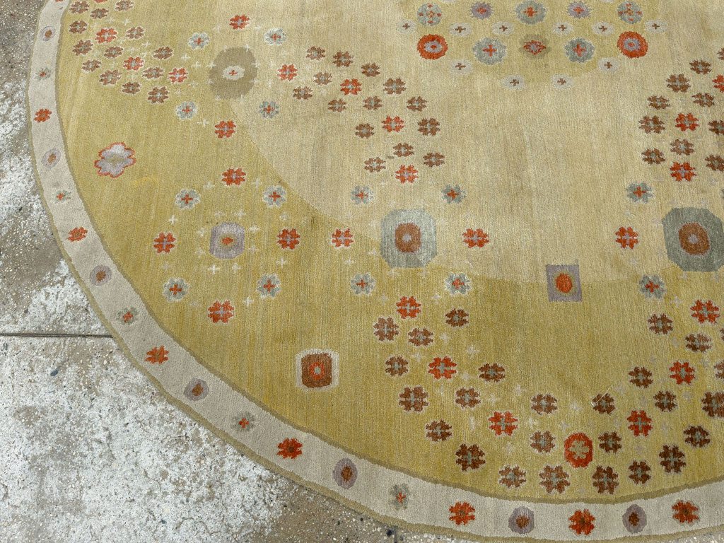 Modern Tibetan Round Rug, No.33743 - Galerie Shabab