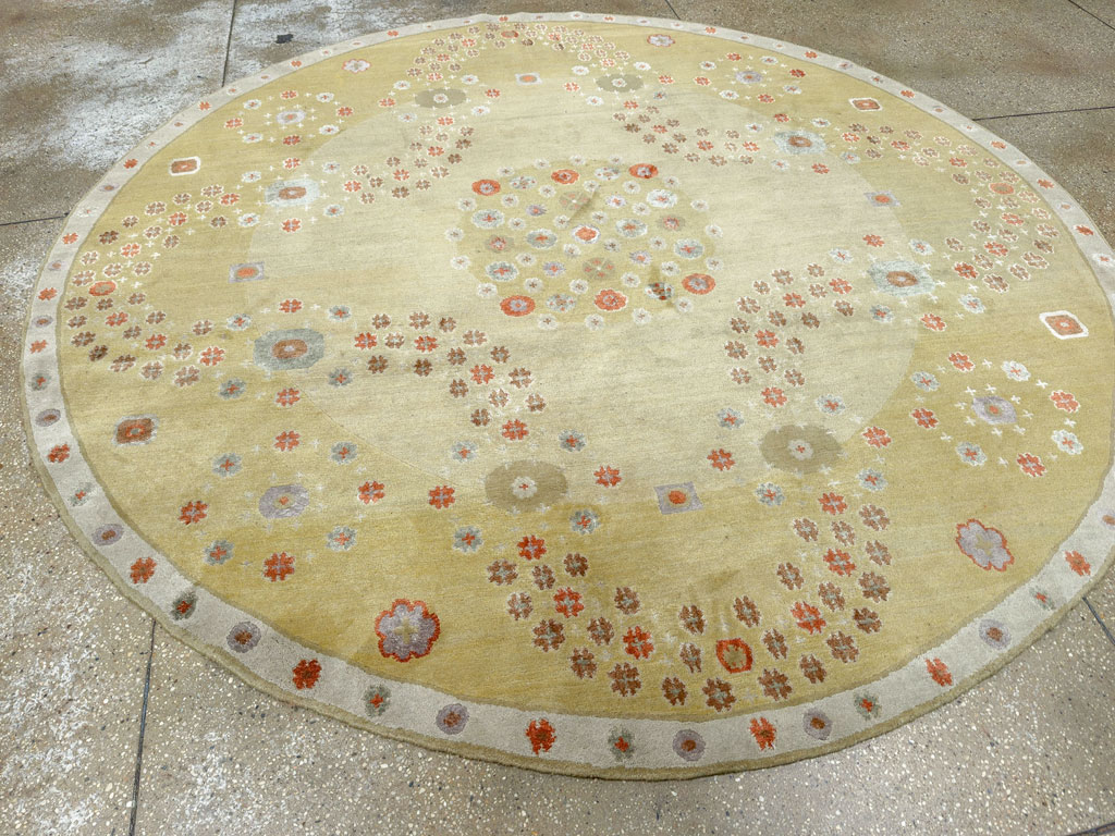 Modern Tibetan Round Rug, No.33743 - Galerie Shabab