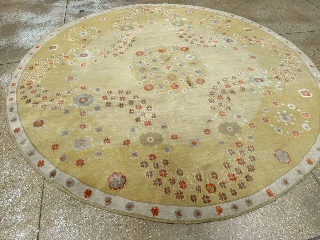 Modern Tibetan Round Rug, No.33743 - Galerie Shabab