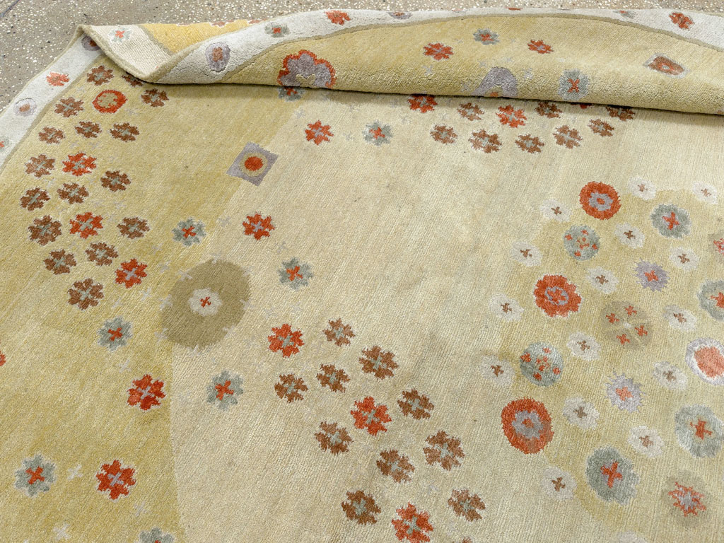 Modern Tibetan Round Rug, No.33743 - Galerie Shabab