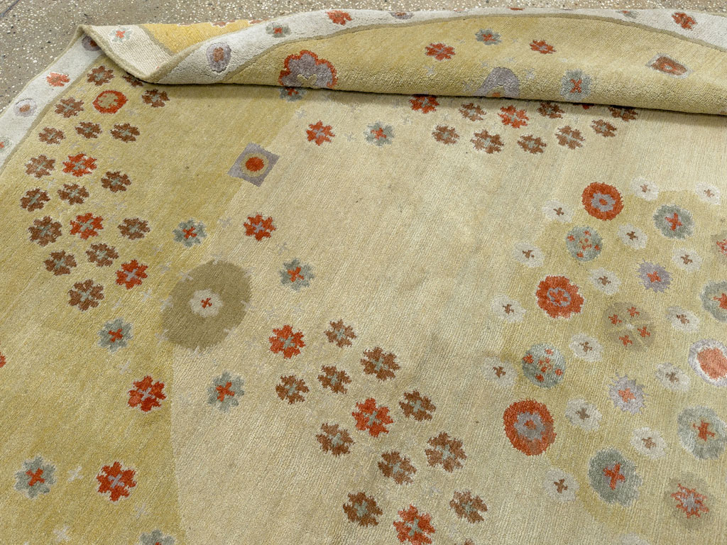 Modern Tibetan Round Rug, No.33743 - Galerie Shabab