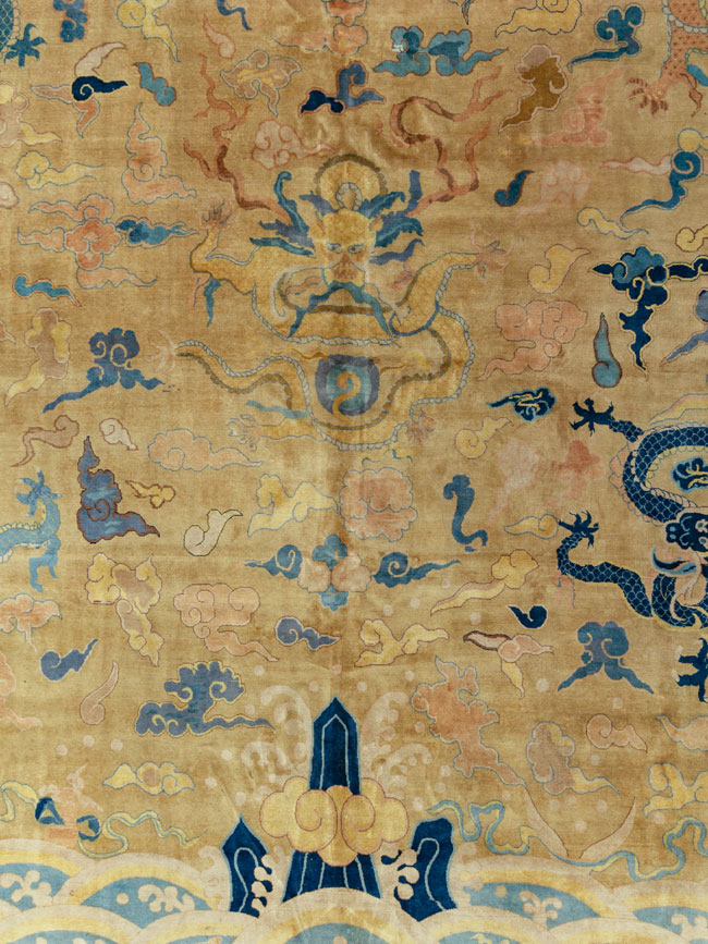 Antique Pictorial Indo-Chinese Peking Style Square Carpet, No.33749 - Galerie Shabab