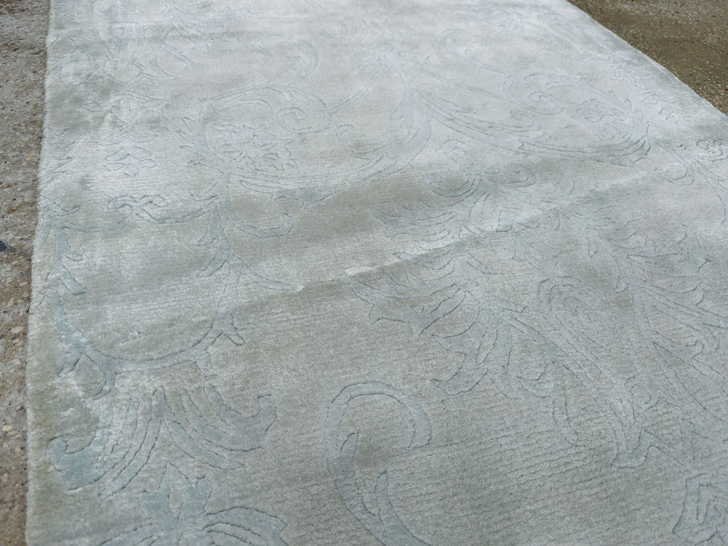 Modern Tibetan Silk Throw Rug, No.33782 - Galerie Shabab