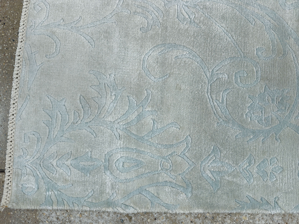 Modern Tibetan Silk Throw Rug, No.33782 - Galerie Shabab