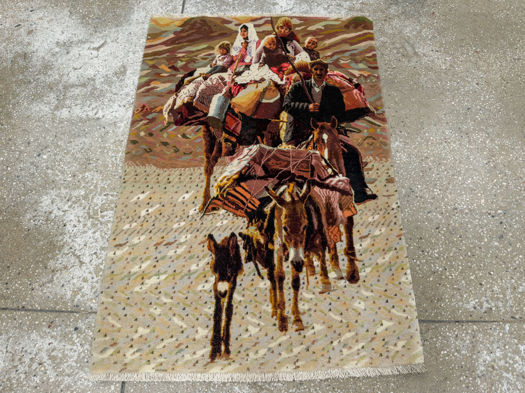 Modern Persian Tabriz Pictorial Rug, No.33783 - Galerie Shabab