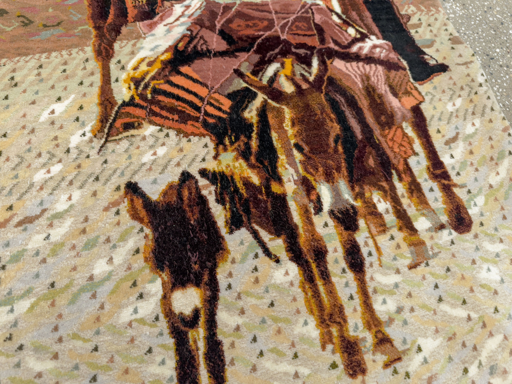 Modern Persian Tabriz Pictorial Rug, No.33783 - Galerie Shabab